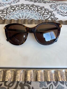 Versace Tortoise Round Oversized Sunglasses - Brown Lenses